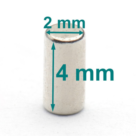 D2 x 4 / N38 - Neodymium magnet (NdFeB)