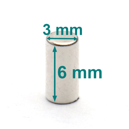 D3 x 6 / N38 - Neodymium magnet (NdFeB)