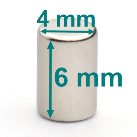 D4 x 6 / N35 - Neodymium magnet (NdFeB)