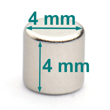 D4 x 4 / N38 - Neodymium magnet (NdFeB)