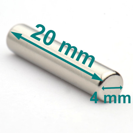D4 x 20 / N38 - Neodymium magnet (NdFeB)