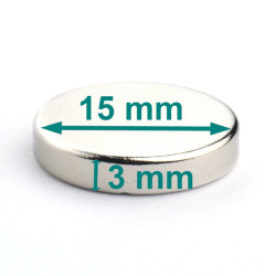 D15x3 neodimov disk magnet