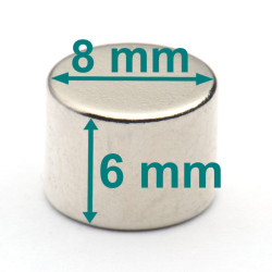 neodimov disk magnet D8x6 mm