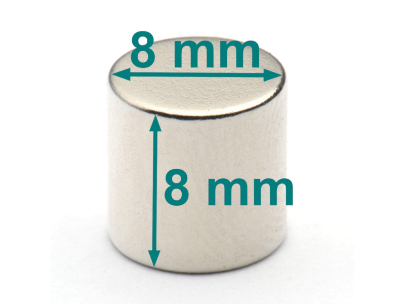 D8x8 mm disk neodimski magnet