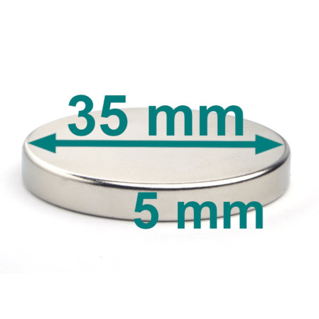 D35 x 5 / N38 - Neodymový magnet (NdFeB)