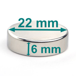 D22x6 neodimov disk magnet