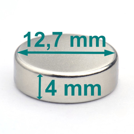 D12,7 x 4 / N35 - magnet de neodim (NdFeB)