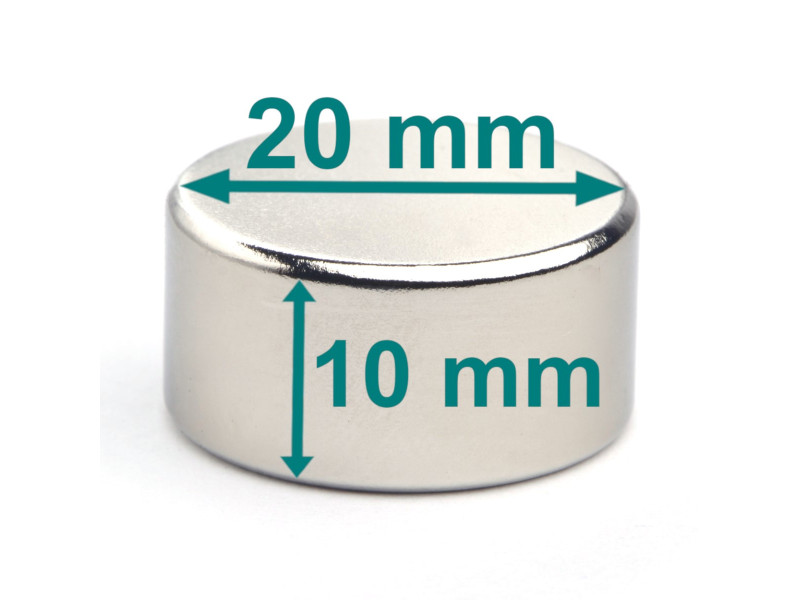 D20x10 neodymmagnet på skive