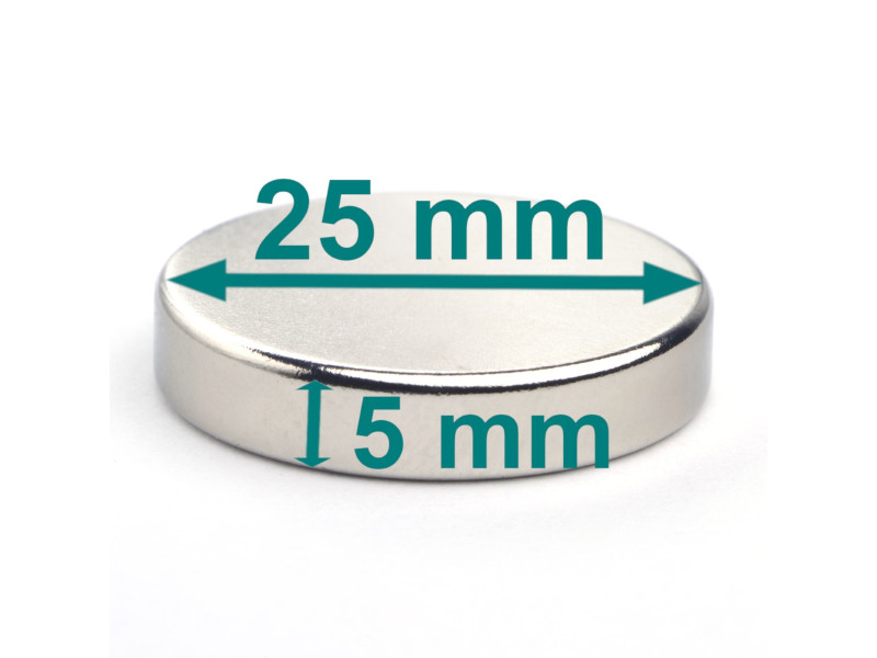 D25x5 neodymium disc magnet