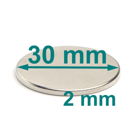 D30 x 2 / N38 - Neodymium magnet (NdFeB)