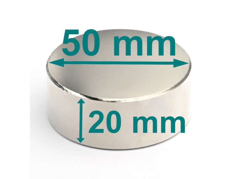 D50x20 N42 neodymmagnet på skive