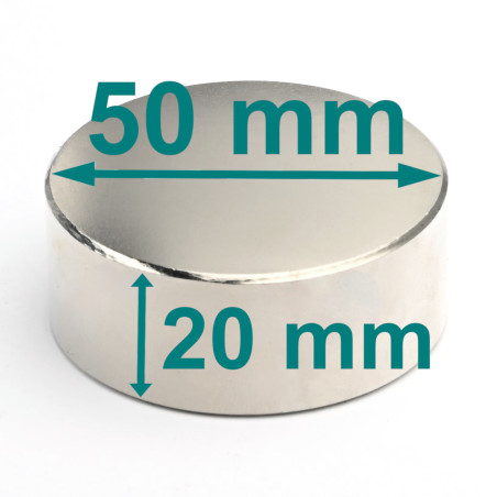 D50 x 20 / N42 - Neodymium magnet (NdFeB)