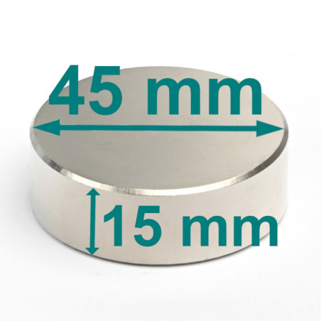 D45 x 15 / N35 - Neodym Magnet (NdFeB)