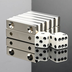 40 X 10 X 5 - D7,2/d3,6 / N38 - Neodimov magnet (NdFeB)