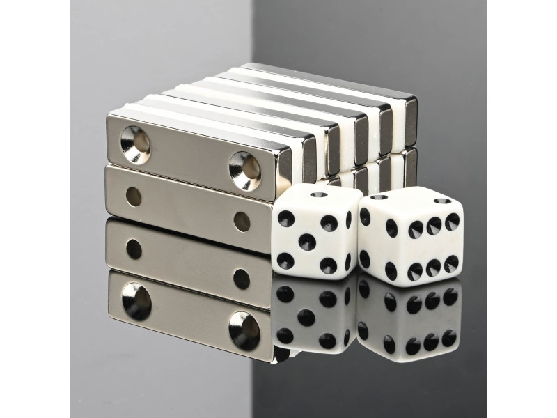 40 X 10 X 5 - D7,2/d3,6 / N38 - Neodymmagnet (NdFeB)