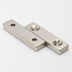 40 X 10 X 5 - D7,2/d3,6 / N38 - Neodymmagnet (NdFeB)