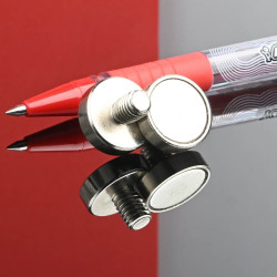 Mıknatıs, çap 16 mm, M6 dış dişli, neodimyum