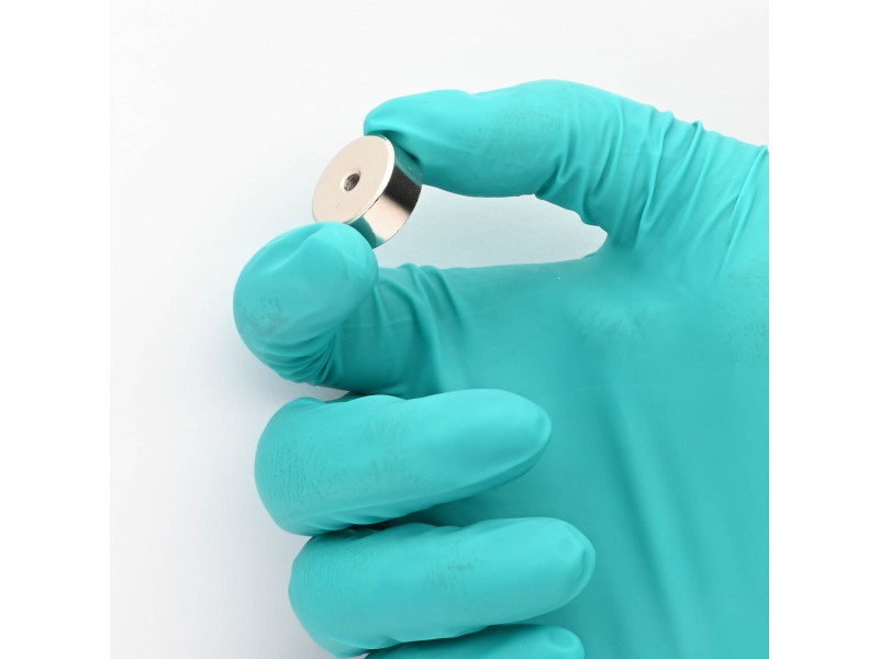 Mıknatıs, çap 19 mm, M4 iç dişli, yükseklik 8 mm, neodimyum
