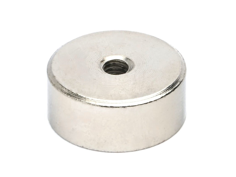 Aimant, diamètre 19 mm, filetage intérieur M4, hauteur 8 mm, néodyme