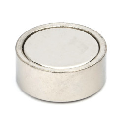 Mágnes, átmérő 19 mm, M4 belső menet, magasság 8 mm, neodímium