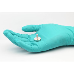 Mıknatıs, çap 20 mm, M5 dış dişli, yükseklik 18 mm, neodimyum