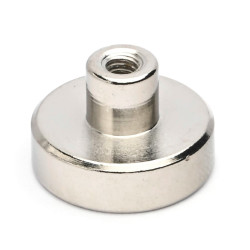 Gövde içinde mıknatıs, çap 20 mm, M4 vida soketli - neodimyum