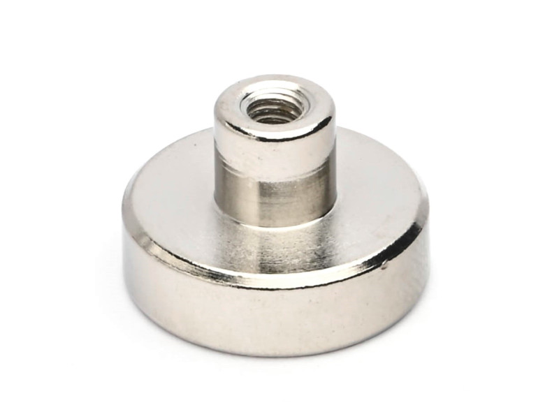 Gövde içinde mıknatıs, çap 20 mm, M4 vida soketli - neodimyum
