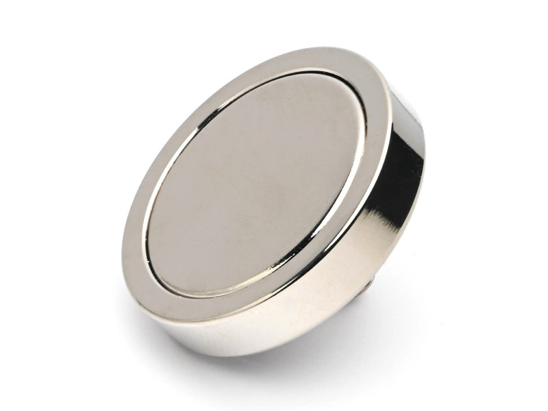 Magnet, diameter 32 mm, M6 utvendig gjenge, neodymium