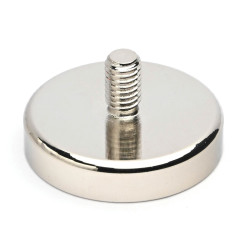 Mıknatıs, çap 32 mm, M6 dış dişli, neodimyum