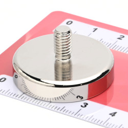 Magnet, premer 32 mm, zunanji navoj M6, neodim