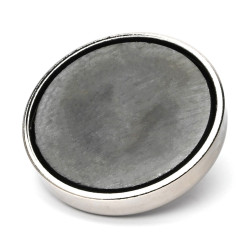 Magnet în carcasă, diametru 57 mm, cu filet M8 - ferită