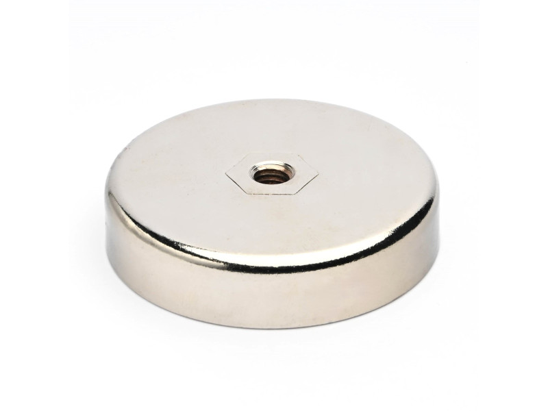 Magnet, premer 63 mm, notranji navoj M8, višina 14 mm, ferit