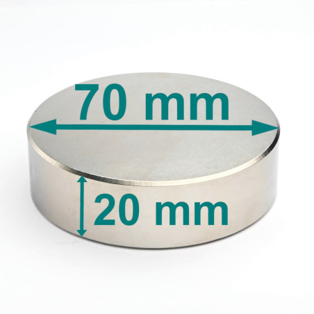 D70 x 20 / N38 - Neodymium magnet (NdFeB)