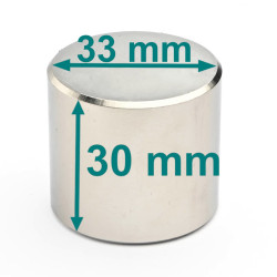 D33x30 N42 neodymium disc magnet