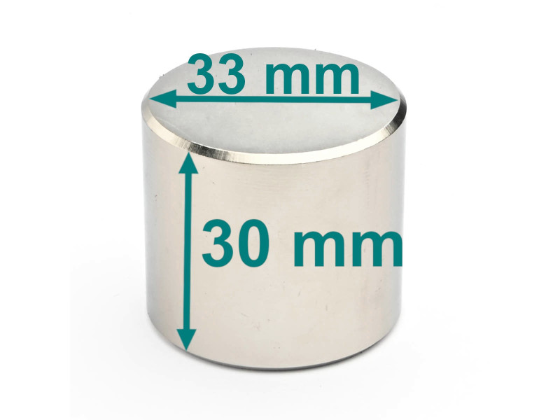 D33x30 N42 neodymmagnet på skive