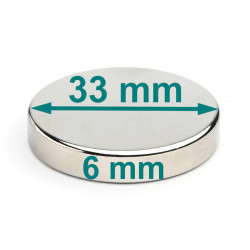 D33x6 N38 neodymium disc magnet