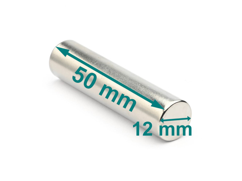 neodimski palični magnet D12x50mm