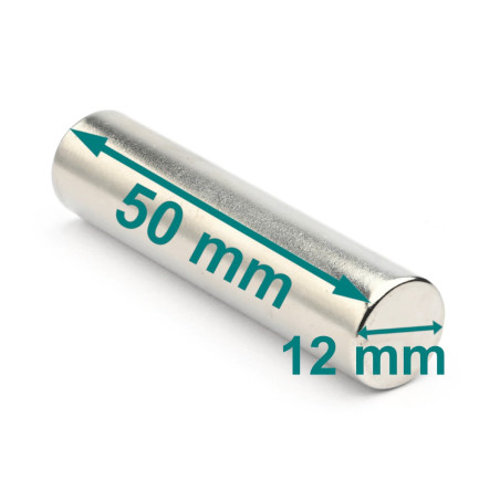 D12 X 50 / N38 - Neodymový magnet (NdFeB)