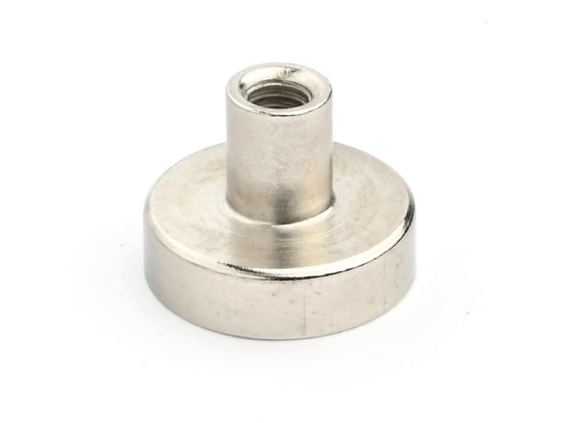 Magnet v ohišju, premer 16 mm, z vijačnim nastavkom M4 - neodim