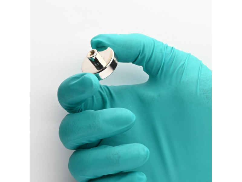 Magnet v ohišju, premer 25 mm, z vijačnim nastavkom M4 - neodim