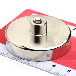 Gövde içinde mıknatıs, çap 40 mm, M6 vida soketli - neodimyum