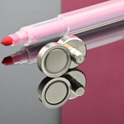 Mıknatıs, çap 16 mm, M5 dış dişli, neodimyum