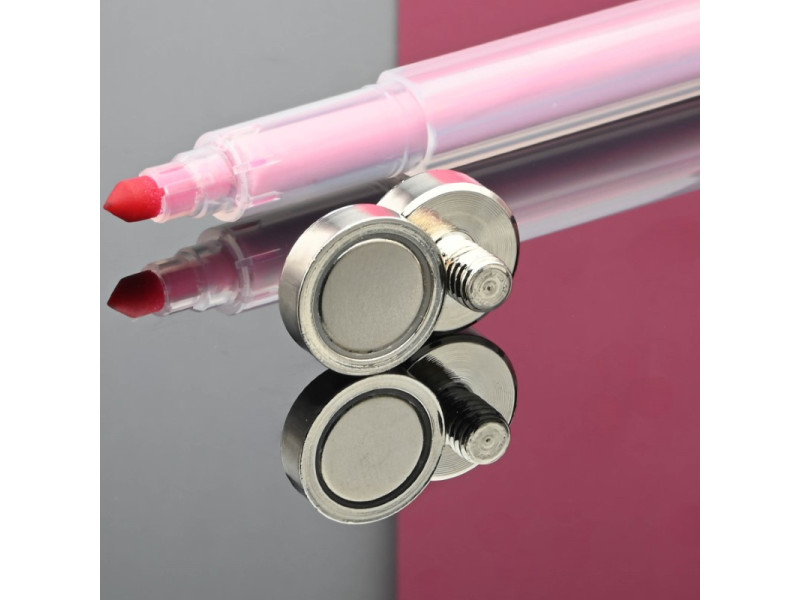 Magnet, premer 16 mm, zunanji navoj M5, neodim