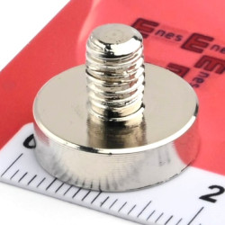 Magnet, premer 16 mm, zunanji navoj M5, neodim