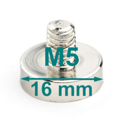 Magnet, diameter 16 mm, M5...