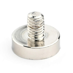 Magnet, premer 16 mm, zunanji navoj M5, neodim