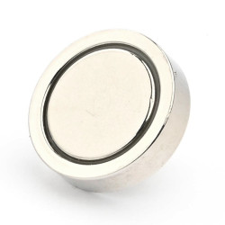 Mıknatıs, çap 20 mm, M5 dış dişli, neodimyum