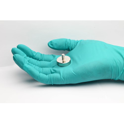 Magnet, diameter 25 mm, M6 utvendig gjenge, neodymium