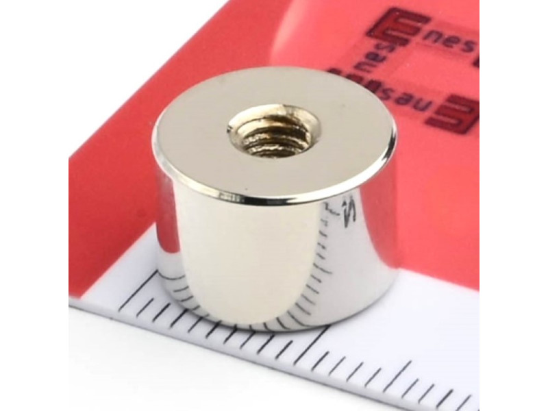 Aimant, diamètre 12 mm, filetage intérieur M4, hauteur 8 mm, néodyme