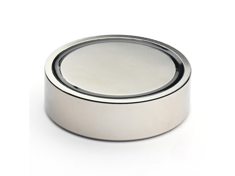 Magnete, diametro 50 mm, filettatura interna M8, altezza 15 mm, neodimio